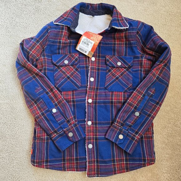 Dovetail Workwear Jackets & Blazers - NWT Dovetail Workwear Reversible Work Jacket Flannel Sherpa Shacket